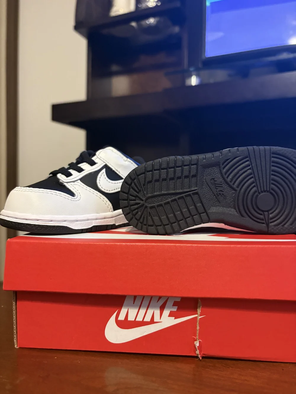 Nike Kids Black and White Low-Top Sneakers
